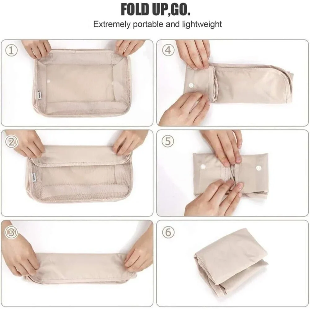 Set of 8 Travel Storage Bags to - Zipper Packing Bags Luggage Toiletry Organizer